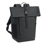 Rivacase seljakott 7826 BLACK, 17L, 14", must, veekindel, RPET PU nahk, tõmblukk, ventilatsioon, tahvelarvuti 11", käru rihm - Pilt 3